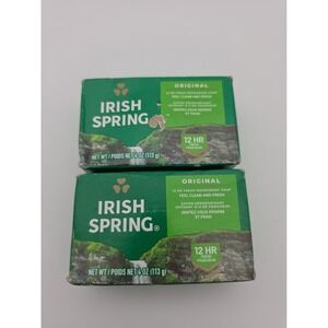 NEW (2 Total) Irish Spring Original Deodorant Bar Soap (2) 4oz